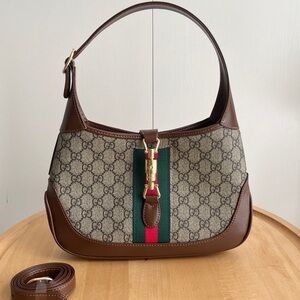 Gucci Brown and Cream Shoulder Bag